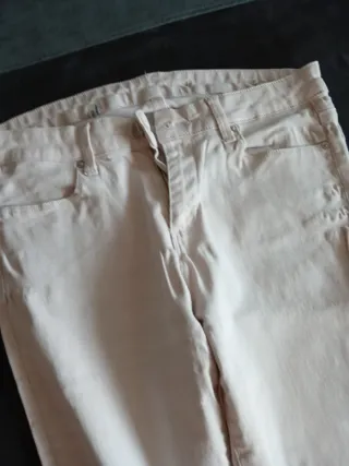 Pantalones pitillo mujer rosa palo