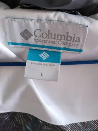 Cazadora Columbia Mujer Gris y Blanca