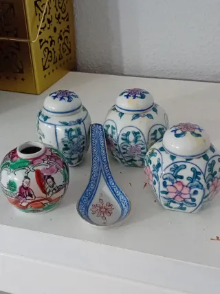 Juego chiná Jarrones Cerámica