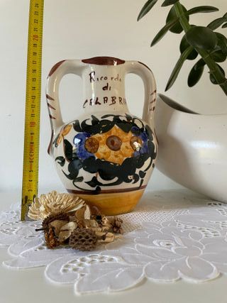 Brocca Vintage Terracotta Fiori Calabria