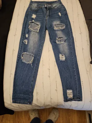 Pantalones vaqueros rotos azules