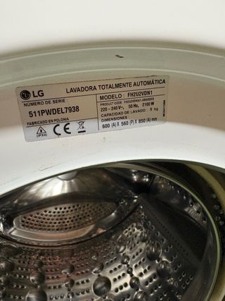 Despiece Lavadora LG Inverter Direct Drive 9kg