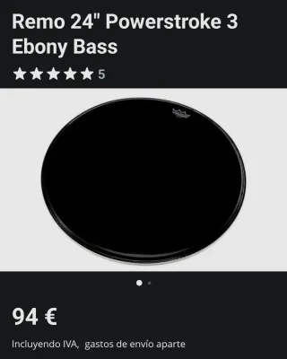 Remo Powerstroke 3 Ebony 24