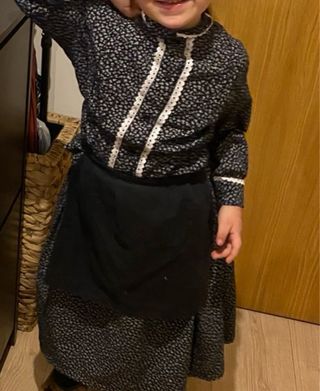 Traje casera 4 años con enagua y toquilla