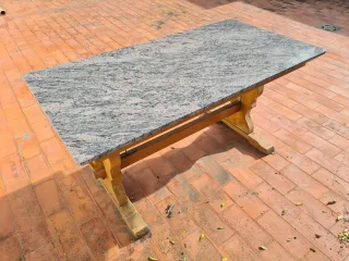 Mesa Exterior Madera y Mármol