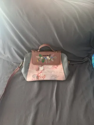 Bolso Sweet & Candy gris y rosa