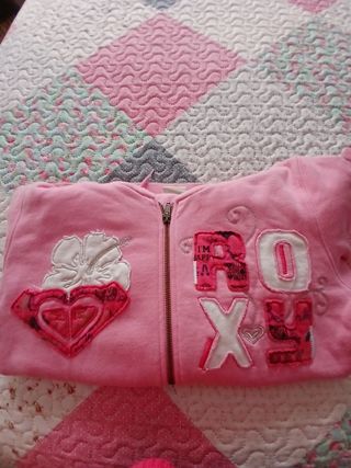 Sudadera Roxy niña rosa con capucha