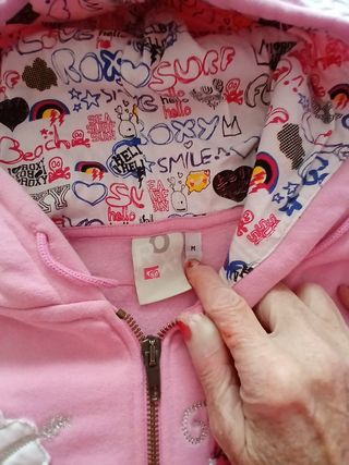 Sudadera Roxy niña rosa con capucha