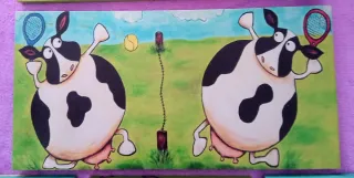 Lote 5 lienzos decorativos animales graciosos