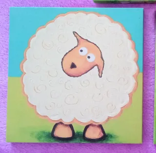 Lote 5 lienzos decorativos animales graciosos