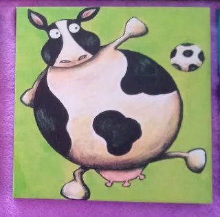 Lote 5 lienzos decorativos animales graciosos