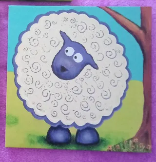 Lote 5 lienzos decorativos animales graciosos