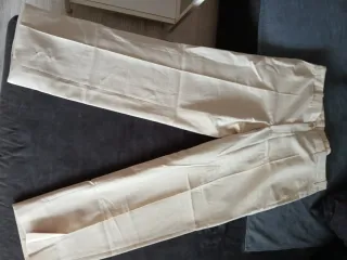Pantalones de lino beige mujer Talla 42
