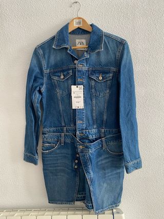 Vestido vaquero Zara asimétrico Talla M