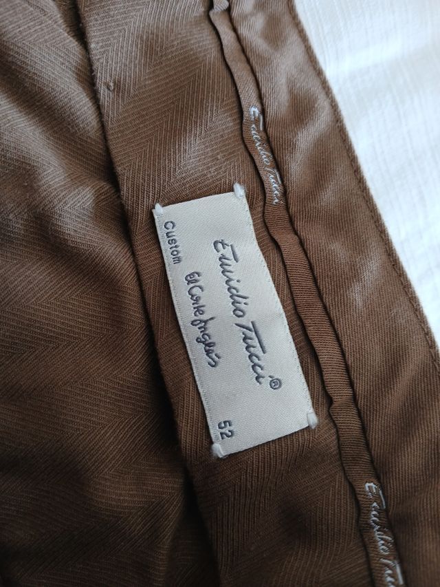 Pantalón Emidio Tucci Marrón Pana talla 52