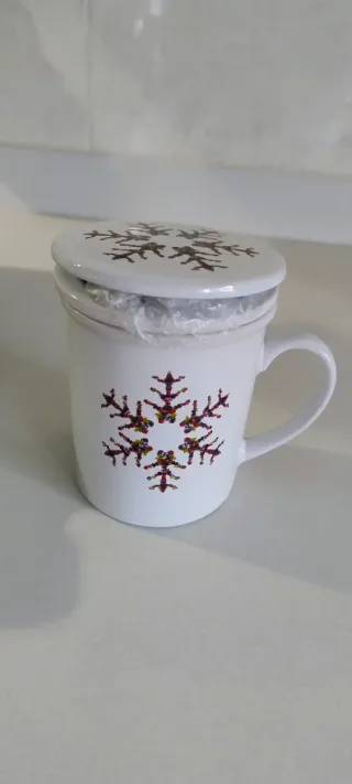 Set infusione ceramica fiore di neve