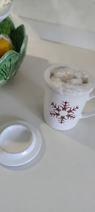 Set infusione ceramica fiore di neve