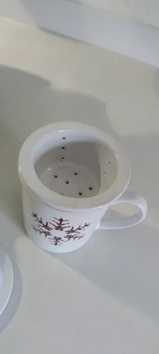 Set infusione ceramica fiore di neve