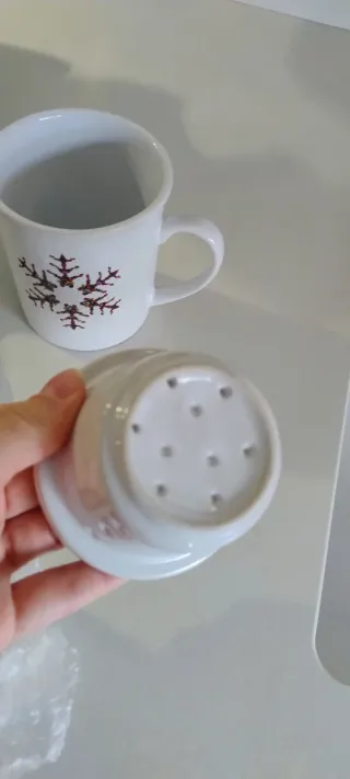 Set infusione ceramica fiore di neve