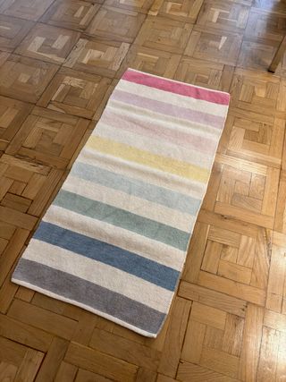 Tappeto in cotone a righe rettangolare