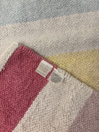 Tappeto in cotone a righe rettangolare