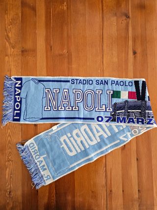 Bufanda futbol  .Napoli vs R. Madrid 2017