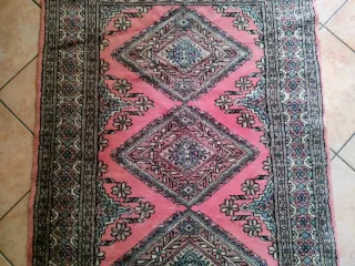 Tappeto persiano orientale vintage rosa