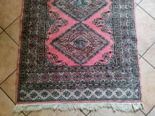 Tappeto persiano orientale vintage rosa