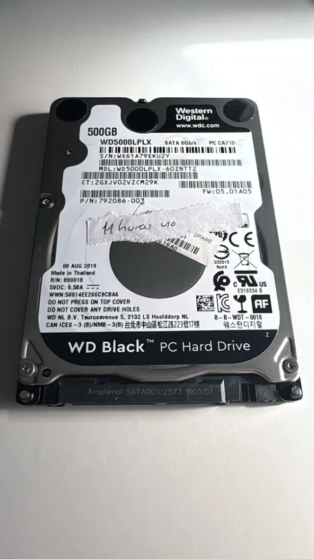 Lote 5 Discos Duros Internos 3 WD y 2 SEAGATE 500G