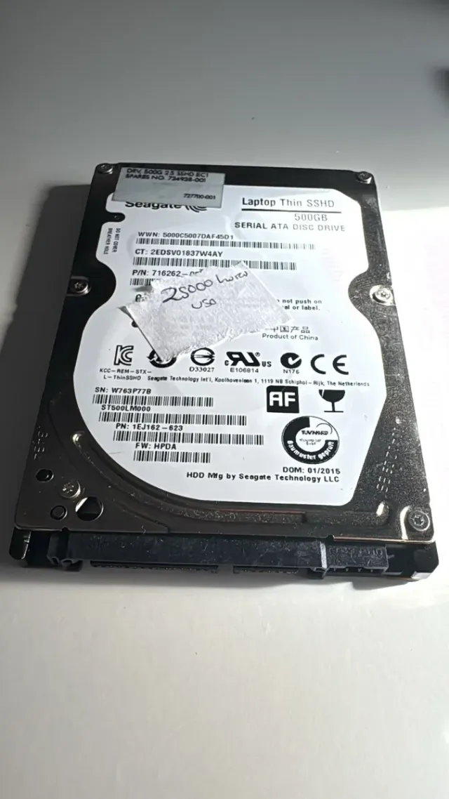Lote 5 Discos Duros Internos 3 WD y 2 SEAGATE 500G