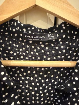 Mono corto lunares blanco y negro