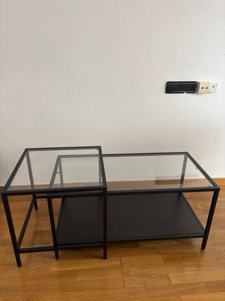 Mesa Centro Ikea Vittsjö Cristal y Metal