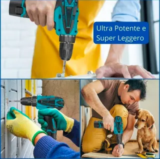 Kit Trapano Avvitatore + Flex Smerigliatrice 2 Bat