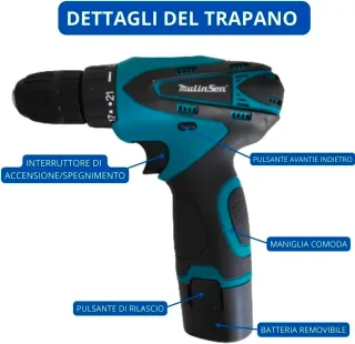 Kit Trapano Avvitatore + Flex Smerigliatrice 2 Bat