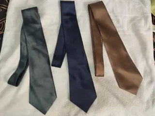 3 Corbatas Lisas Vintage