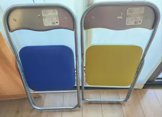 2 Sillas Plegables Metal/Plástico