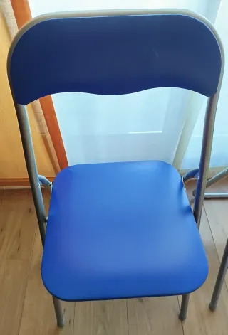 2 Sillas Plegables Metal/Plástico