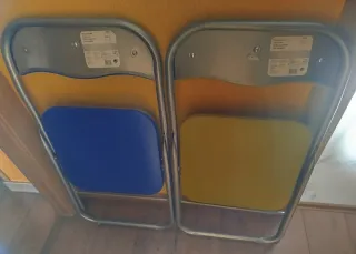 2 Sillas Plegables Metal/Plástico