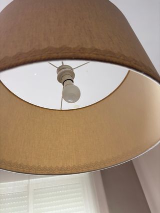 Lámpara de techo de tela beige