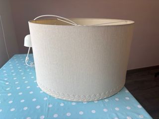 Lámpara de techo de tela beige