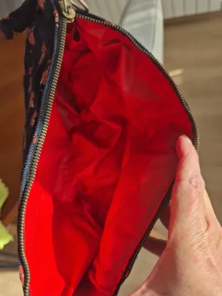 Neceser y funda gafas pana floral vintage años 80