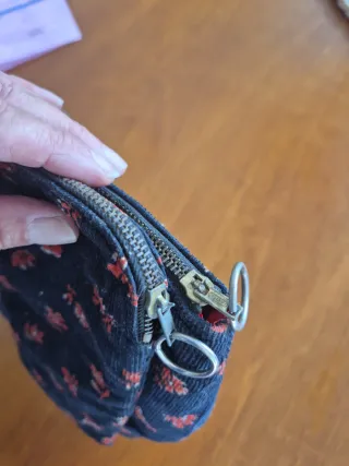 Neceser y funda gafas pana floral vintage años 80