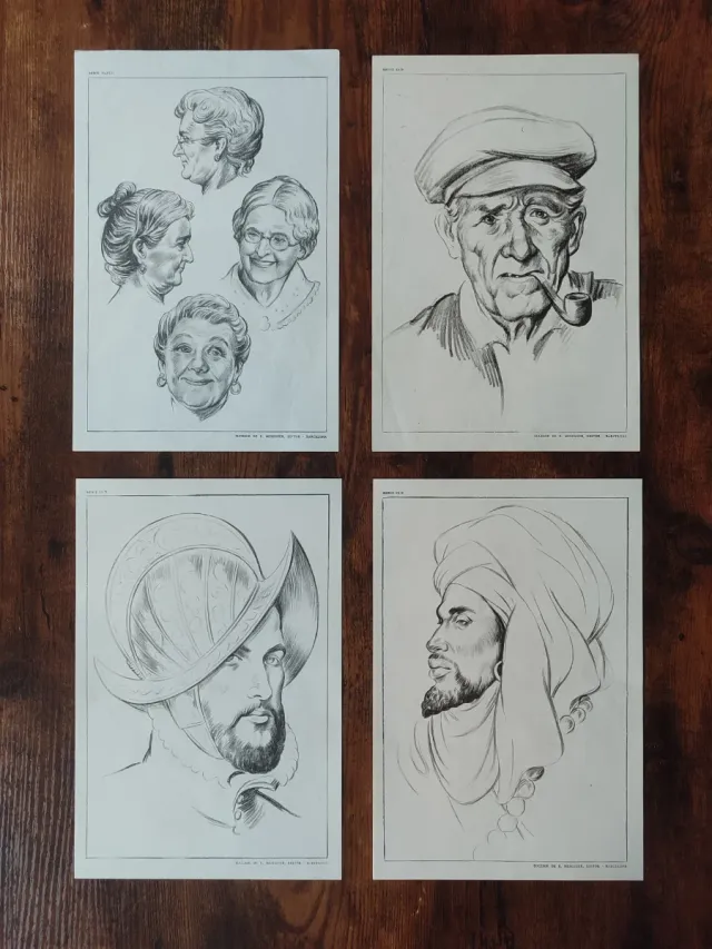 Láminas Dibujo Artístico Emilio Freixas (5 series)