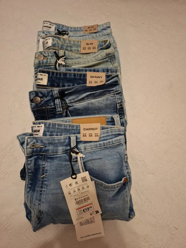 Lote 4 Pantalones Vaqueros Hombre Nuevos