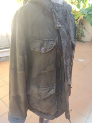 Abrigo Abercrombie Hombre Verde Camuflaje
