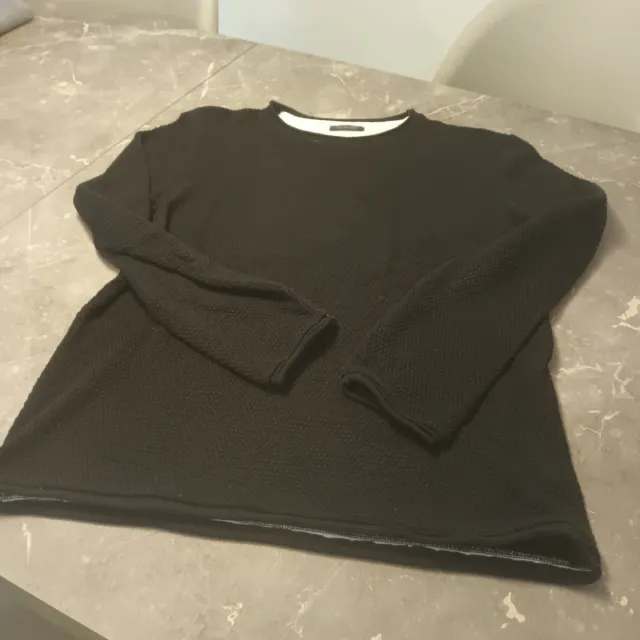 Jersey Zara Negro Punto Talla L