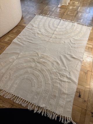 Tappeto per bambini in cotone lavabile beige