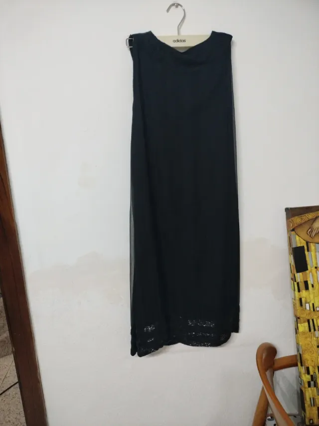 Vestido fiesta lentejuelas negro