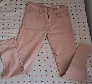 Pantalones Mango Rosa Talla S