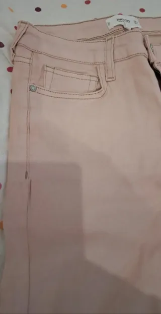 Pantalones Mango Rosa Talla S